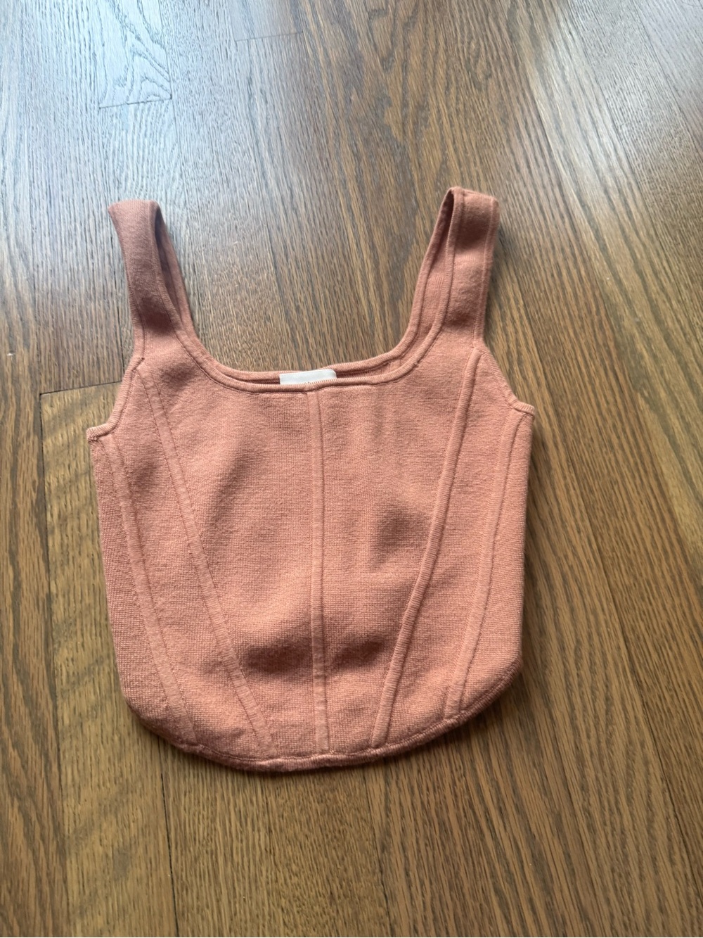 Wilfred Square-Neck Crop Tank in Dusty Rose